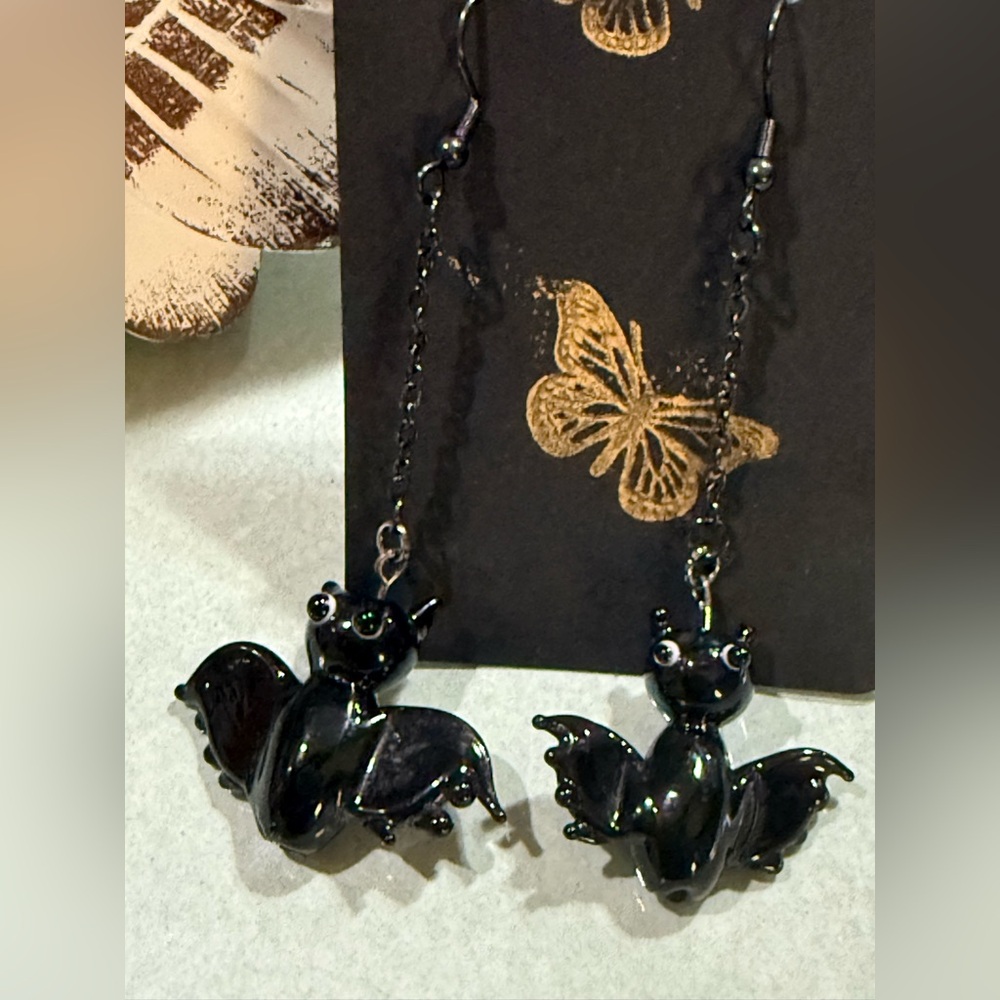 Lampworks glass earrings